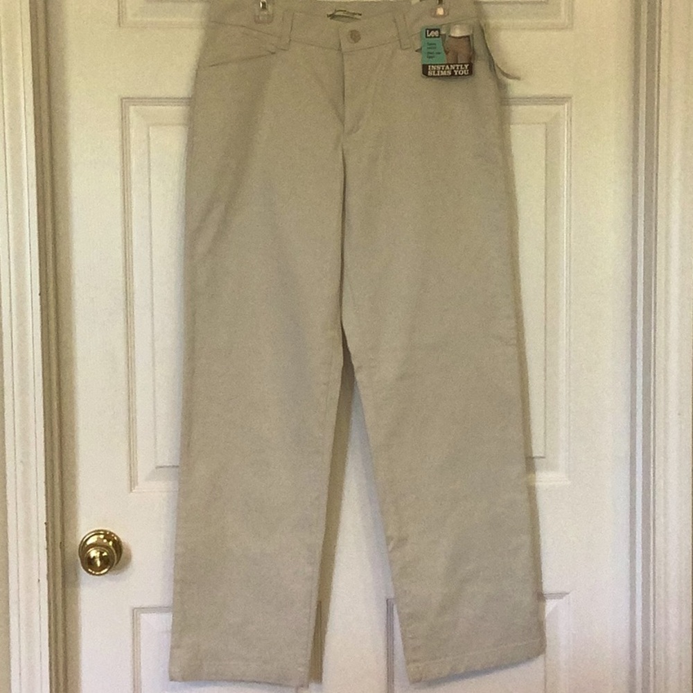 Lee Khaki Plain Front Pants
